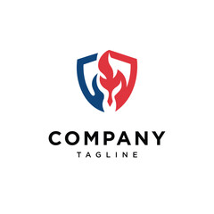 Fototapeta premium Spartan HVAC Logo Icon Vector