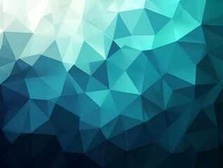 Obraz premium A geometric abstract background featuring shades of blue and teal in a triangular pattern.