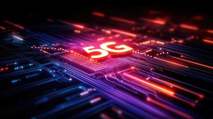 5G Technology Circuit Board with Innovative HUD Interface