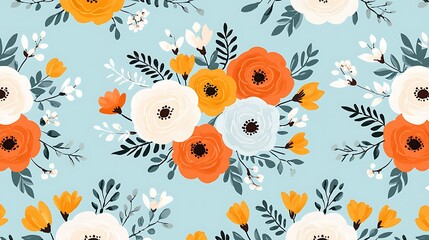 Vibrant floral patterns art studio graphic design bright colors aesthetic nature inspired
