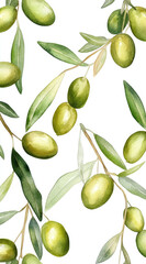 Obraz premium Juicy Strawberries in Bright Seamless Watercolor Illustrations for Vibrant Wall Art