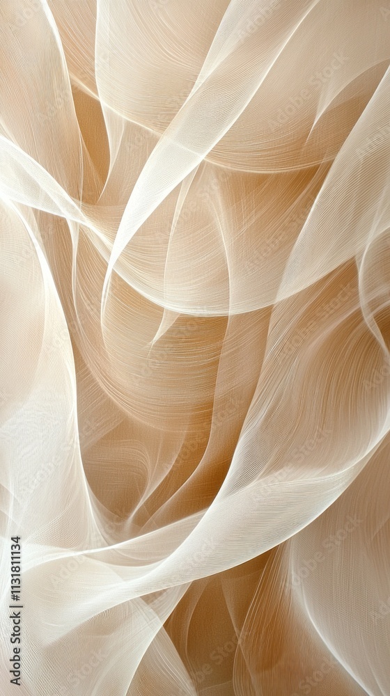 Poster Layers of sandstone swirl gracefully in an abstract display, capturing the soft hues of dawn light. Natural textures merge seamlessly, showcasing the beauty and intricacies of erosion and time