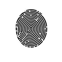 Fototapeta premium Fingerprint Identity: Abstract Fingerprint Icon
