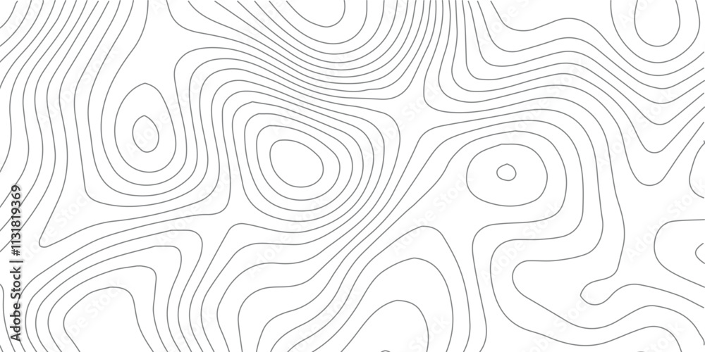 Fototapete abstract lines background. contour maps. topo contour map on white background. abstract background w