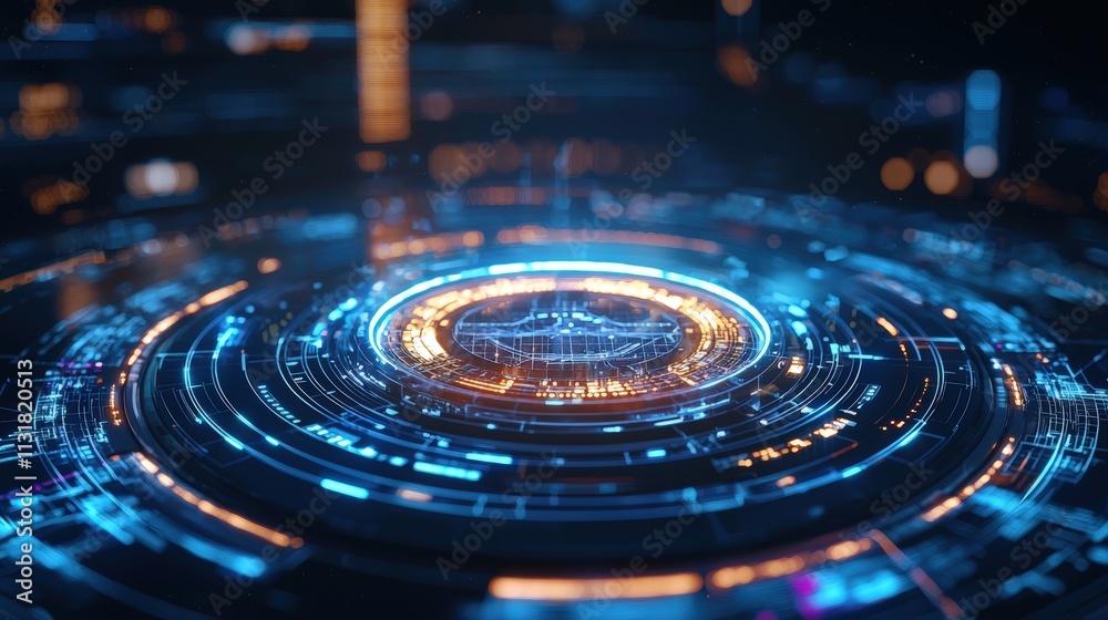 Poster abstract digital technology background visual