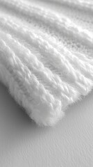 Obraz premium Close-up of textured white fabric.