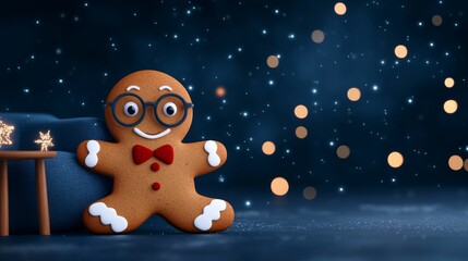 Pgingerbread man, sit on an armchair