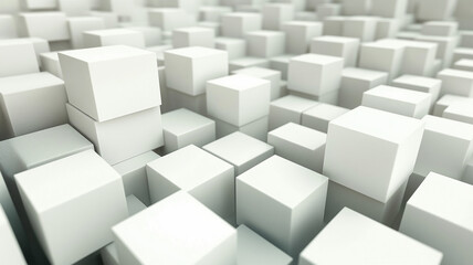 Obraz premium Abstract background of white cubes