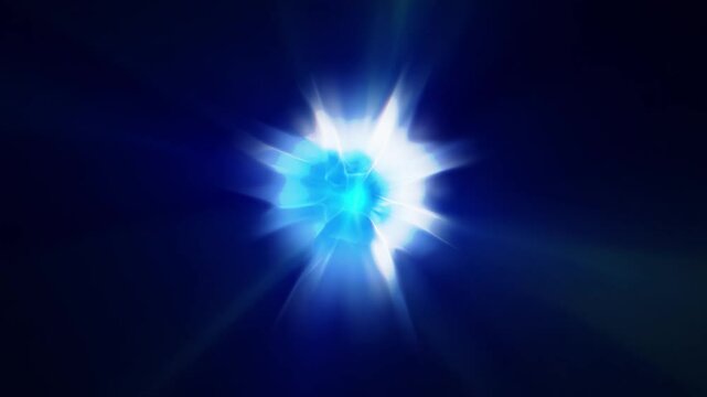 Light glow animation loop effect blue aura soul in 4K resolution
