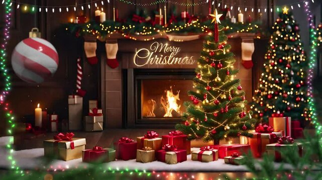 Merry Christmas animated loops backgrounds
