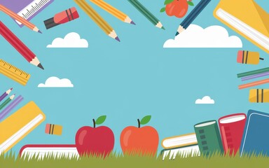 Obraz premium Back To School Preparation, Back To School.