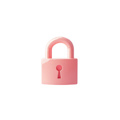 Fototapeta premium pink padlock with keyhole, symbolizing security and protection