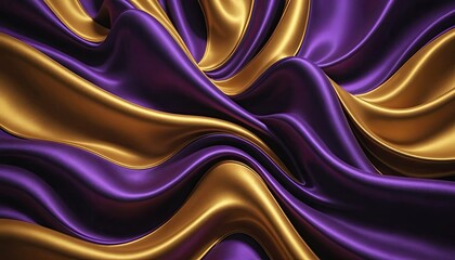 Fototapeta premium Opulent Drapery: A Symphony of Purple and Gold