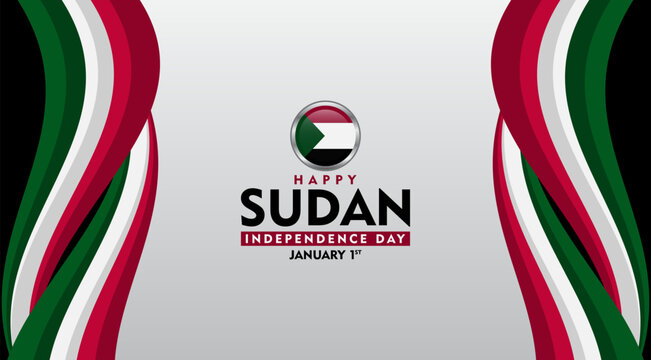 Sudan Independence Day background. With Waving Flags Abstract Background. suitable for posters or banners