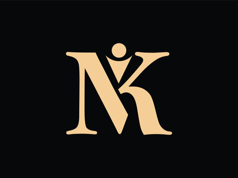 MKI Luxury monogram gold logo design