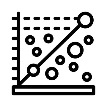 scatter plot line icon