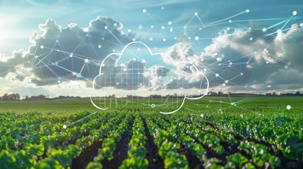 Cloud-based platforms syncing data from connected devices across multiple farms