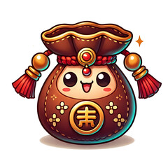 Cartoon Style Coin Bag For Chinese Traditional realistic 
