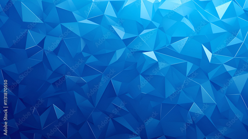 Wall mural Abstract Blue Triangular Geometric Pattern Background