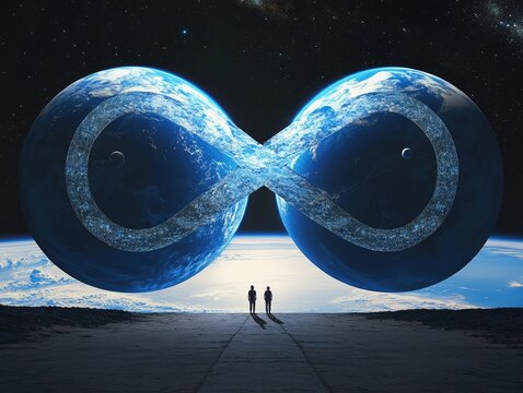 Dual existence: An artistic depiction of a parallel universe, blending abstract elements and surreal visuals, highlighting the enigmatic nature of alternate dimensions.