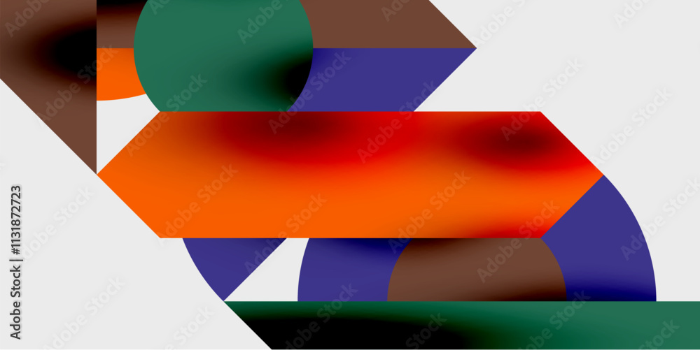 Aufkleber Vibrant abstract background circles with smooth gradients, creating a dynamic and modern design. Ideal for creative, tech, or contemporary-themed projects