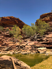Rocky Gorge and Waterhole in Kalbarri, Western Australia