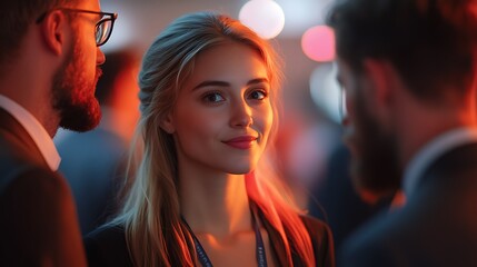 Networking event highlights urban location portraits evening close-up