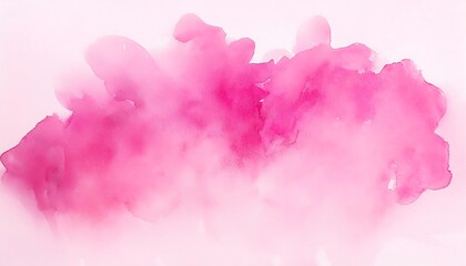 Fototapeta premium Abstract pink watercolor wash with light and dark areas on paper.