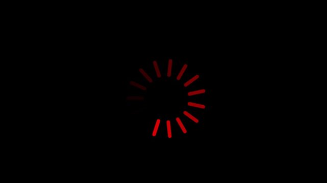 Computer Loading Bar With Glitch Effect. Cyberpunk loading bar animation with glitch effect.ading wheel animation - Animated spinning load icon with alpha layer transparent background