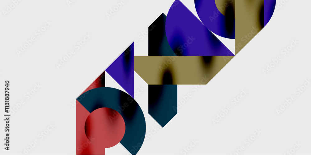 Aufkleber Vibrant abstract background circles with smooth gradients, creating a dynamic and modern design. Ideal for creative, tech, or contemporary-themed projects