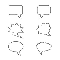 Speech bubbles vector cartoons speech bubbles isolated on white background. Speech bubbles vector illustration. Speech bubbles art work.