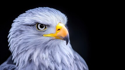 Obraz premium Majestic Eagle Portrait Bird of Prey Wildlife Nature Feather Detail