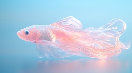 Fototapeta premium Chinese new year background elegant goldfish swimming in a tranquil digital art scene