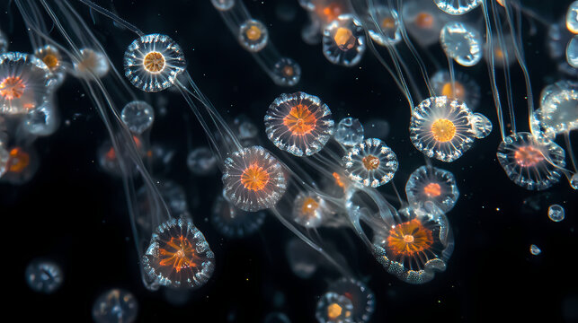 Understanding the importance of ceratium dinoflagellates and their contribution to marine energy fluxes. Flux. Illustration