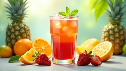 Refreshing Summer Fruit Cocktail: A Tropical Delight
