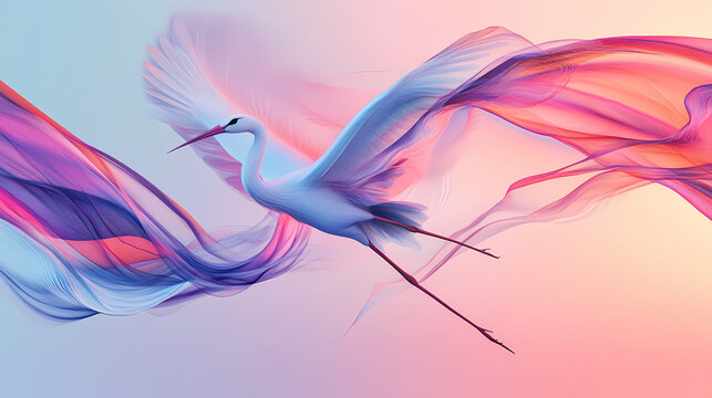 Ethereal flux infinite drift abstract rhapsody gradient harmony liquid geometry brush stork. Flux. Illustration