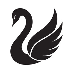 Obraz premium Stylized Swan Logo Design with Elegant Features