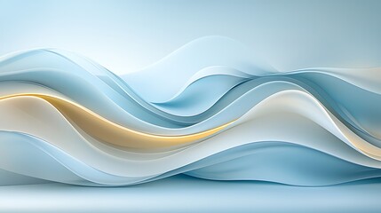 Fototapeta premium Abstract art of serene blue and white waves for an elegant chinese new year background