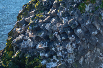 Arnastapi coastal landscape with cliffs in summer near the Snaefellsnes peninsula in Iceland