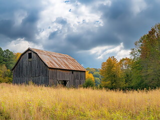 Obraz premium old barn in the countryside