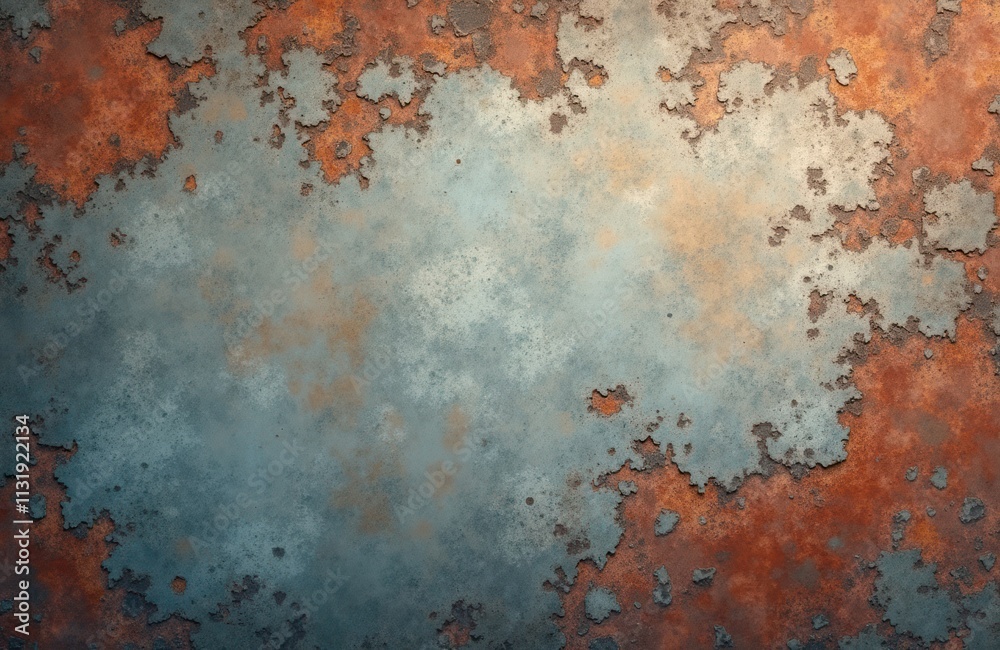 Aufkleber Rusty surface wall background. Abstract texture shows vintage rust effect. Concrete wall with decay patterns. Suitable for product backdrop vintage style design. Abstract image suitable for branding