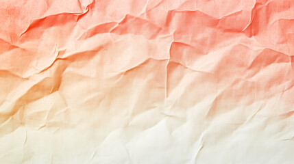 Fototapeta premium Minimal gradient background fading from coral to beige, like crumpled paper, AI generated image