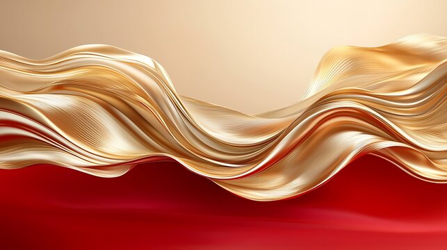 Warm colors and elegant fabric design an abstract art background for chinese new year