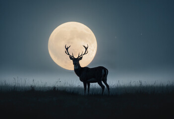 deer in the moonlight
