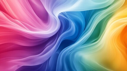 Obraz premium Digital rainbow wallpaper with a spectrum of colors in an artful arrangement, creating a soft and dreamy aesthetic
