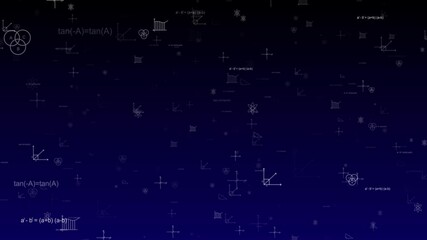 Mathematics Math, science physics formulas Global math, science education digital interface space. 4k teaching engineering Vertical Animation. formula mathematic equation calculation thinking overlay - Powered by Adobe