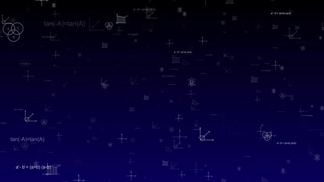 Mathematics Math, science physics formulas Global math, science education digital interface space. 4k teaching engineering Vertical Animation. formula mathematic equation calculation thinking overlay - Powered by Adobe