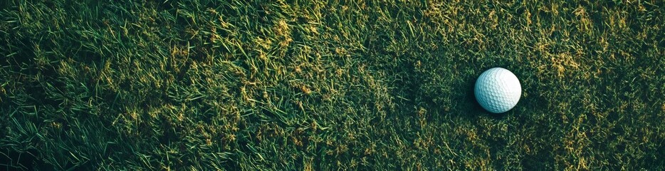 A Golf Ball on a Lush Green Grass Field