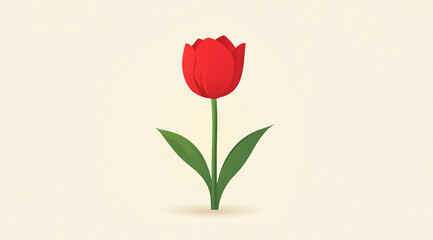 Obraz premium Bold Tulip Vector in Minimal Art Style