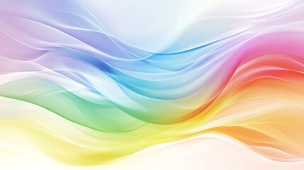 Obraz premium High-resolution digital rainbow wallpaper with a smooth gradient and gentle pastel colors